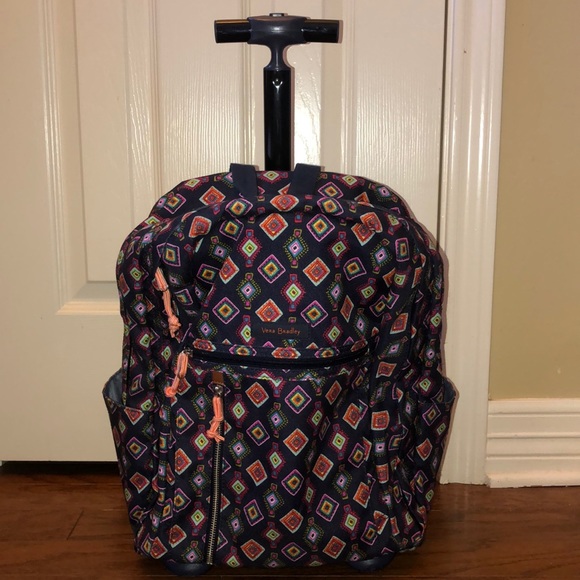 vera bradley lighten up rolling backpack